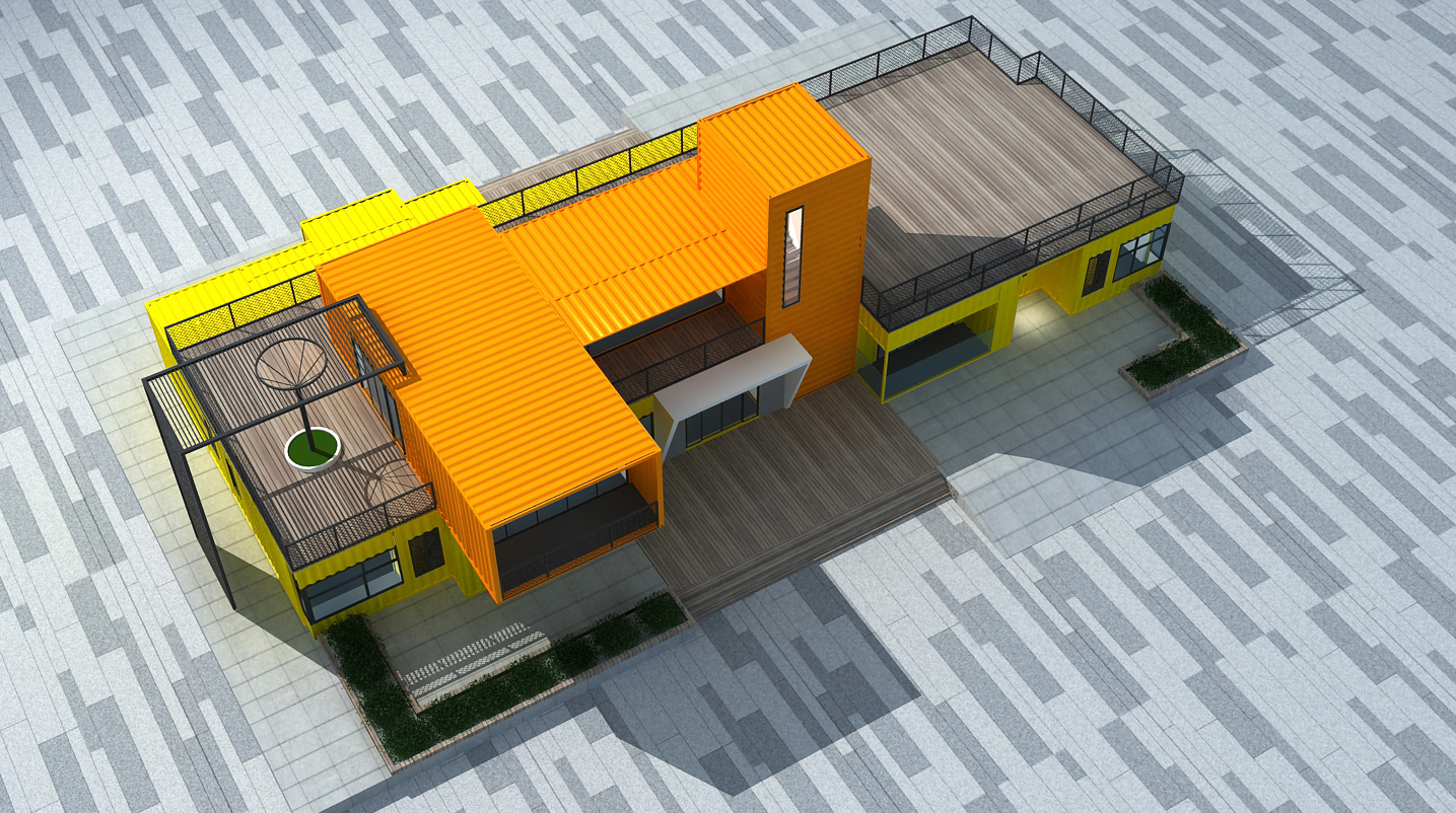 一个集装箱改造的模块化样板间-1