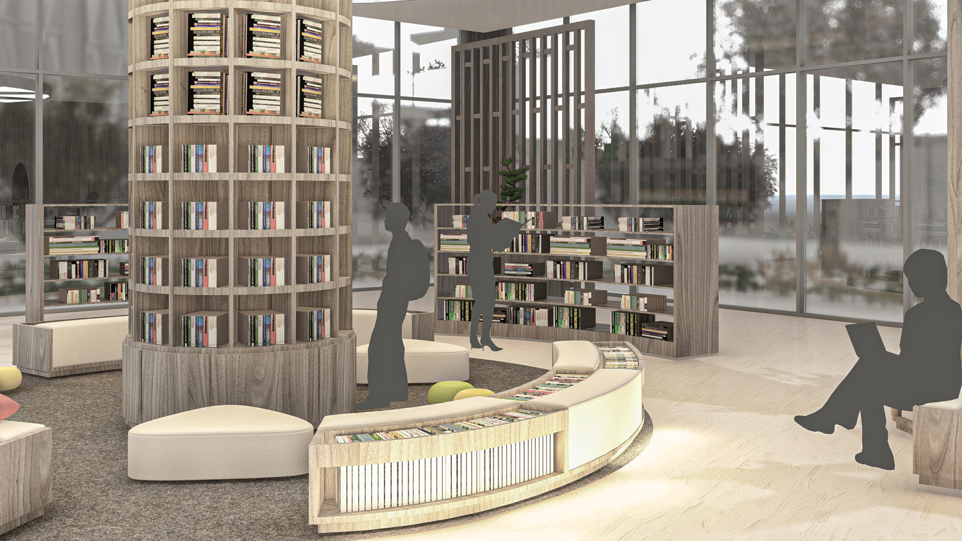 Reception & Library design - 3rd year working bonus-17