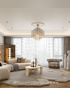 轻法式私宅效果图