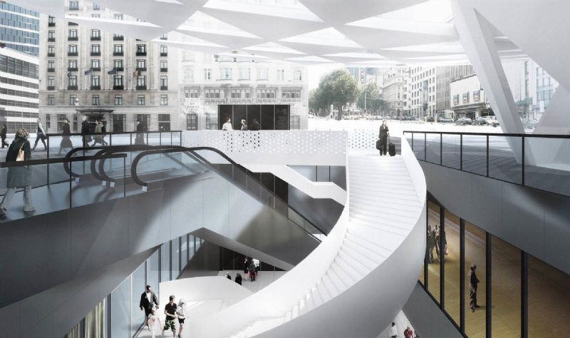 布鲁塞尔罗吉尔广场雨棚建设项目丨比利时-11