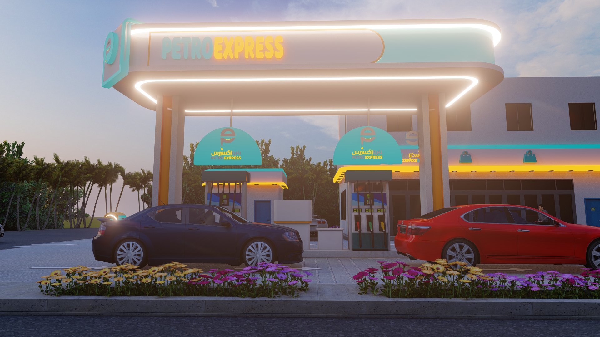 تصميم لمحطه وقود بترو اكسبريس بالسعودية-23