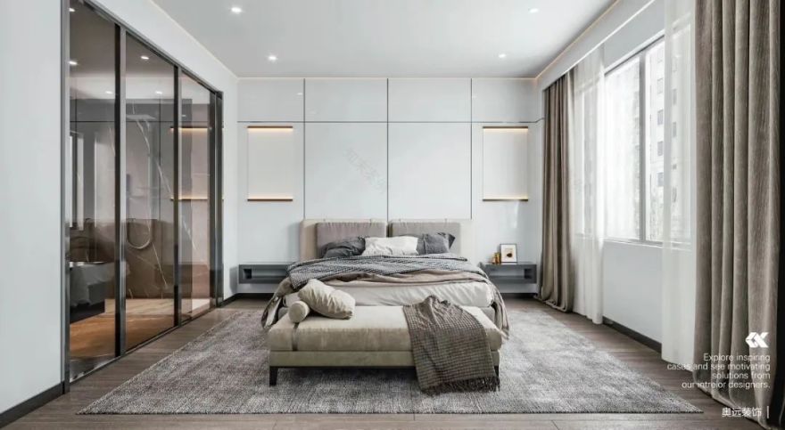 现代简约四季美庐,黑白灰纯空间演绎自然与家-36