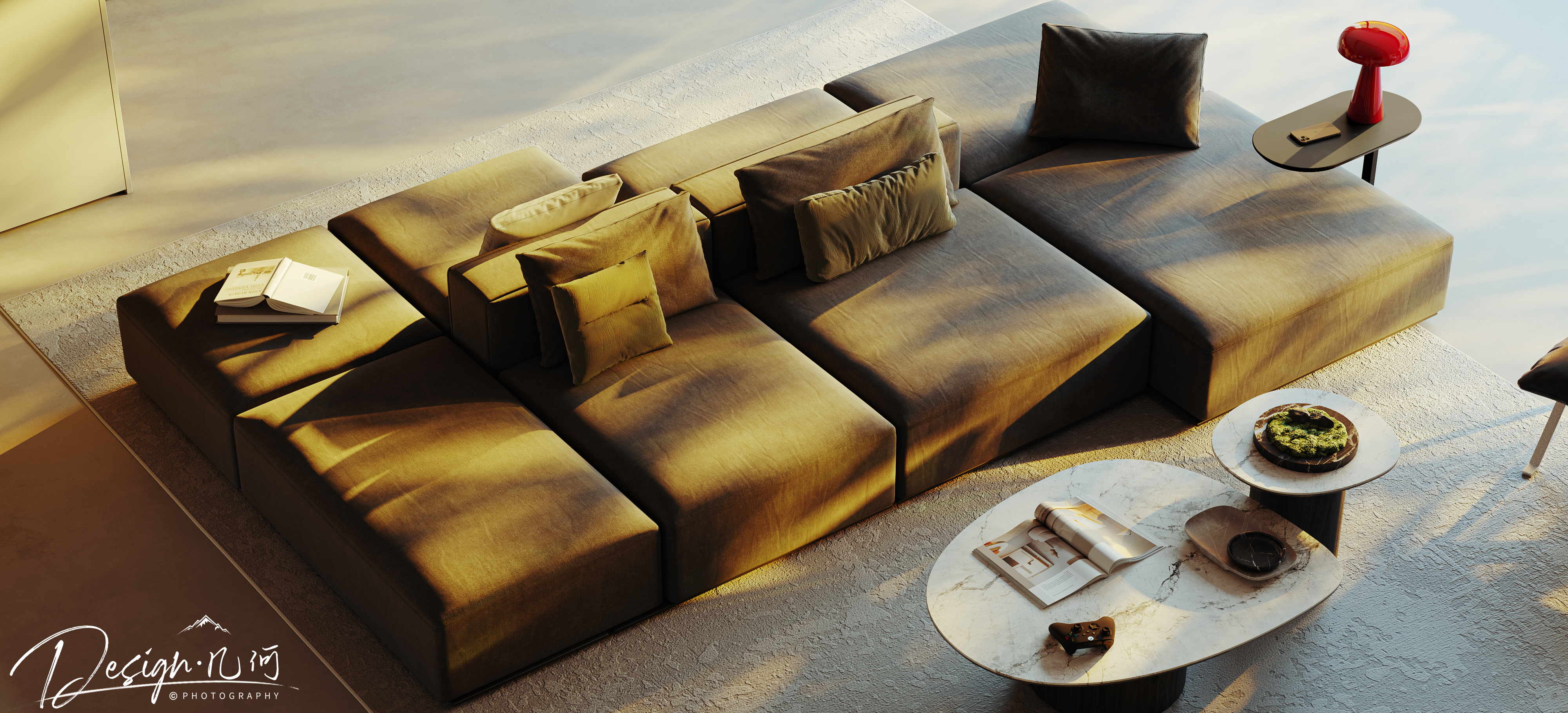 几何空间视觉表现 | 星海国际现代客餐厅（黄昏）-4