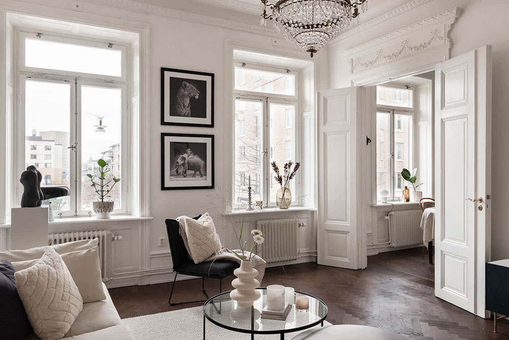 斯德哥尔摩优雅白色内饰公寓-4