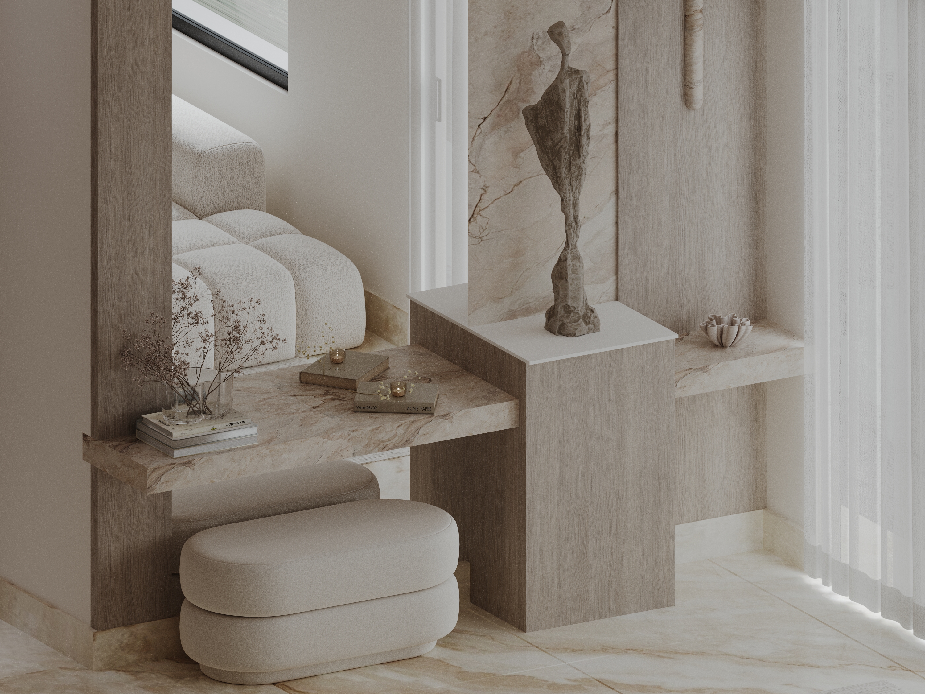 客厅·柔和简约主义丨埃及丨Point Architecture-5