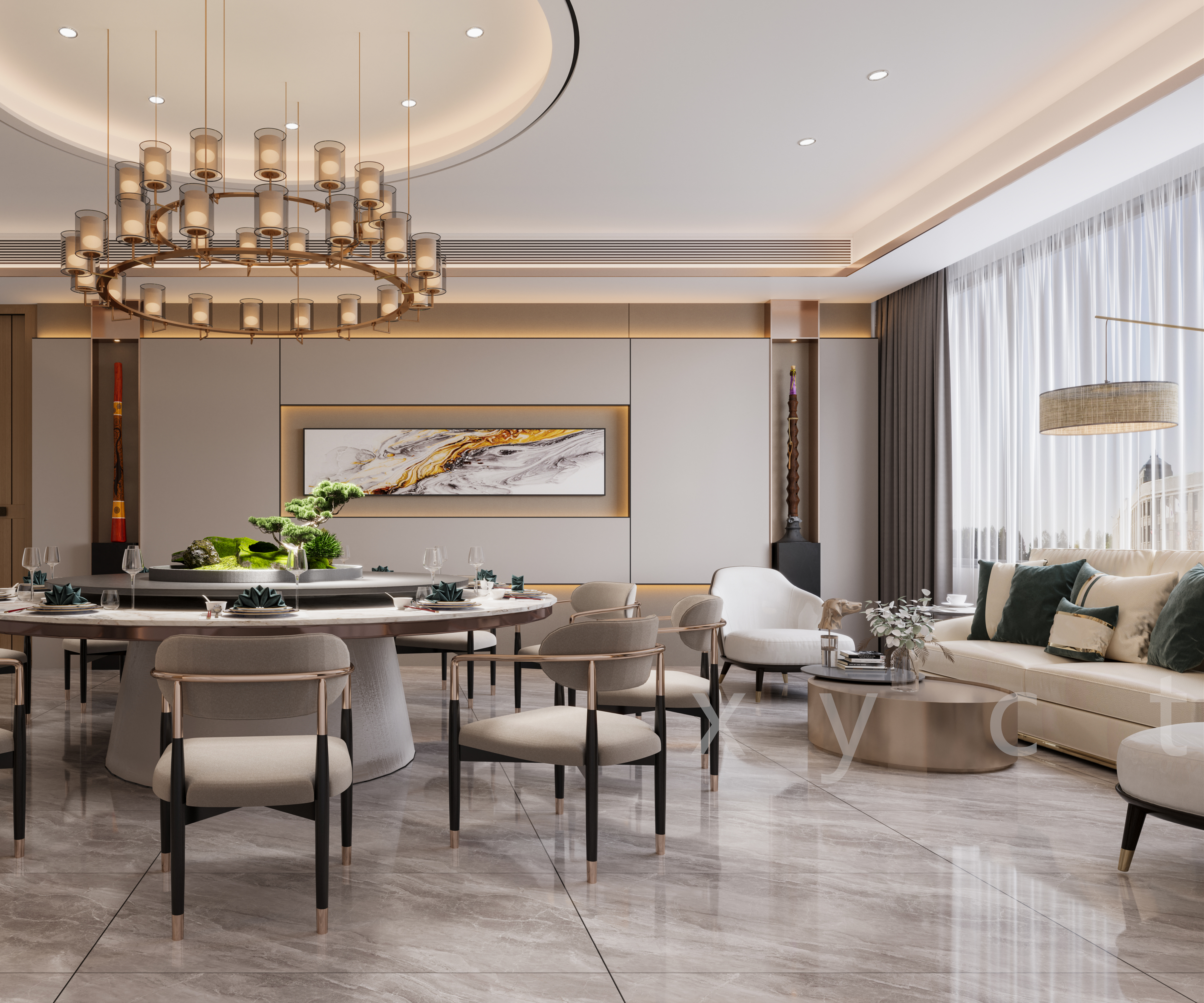 现代轻奢餐厅  民以食为天  食以安为先-2