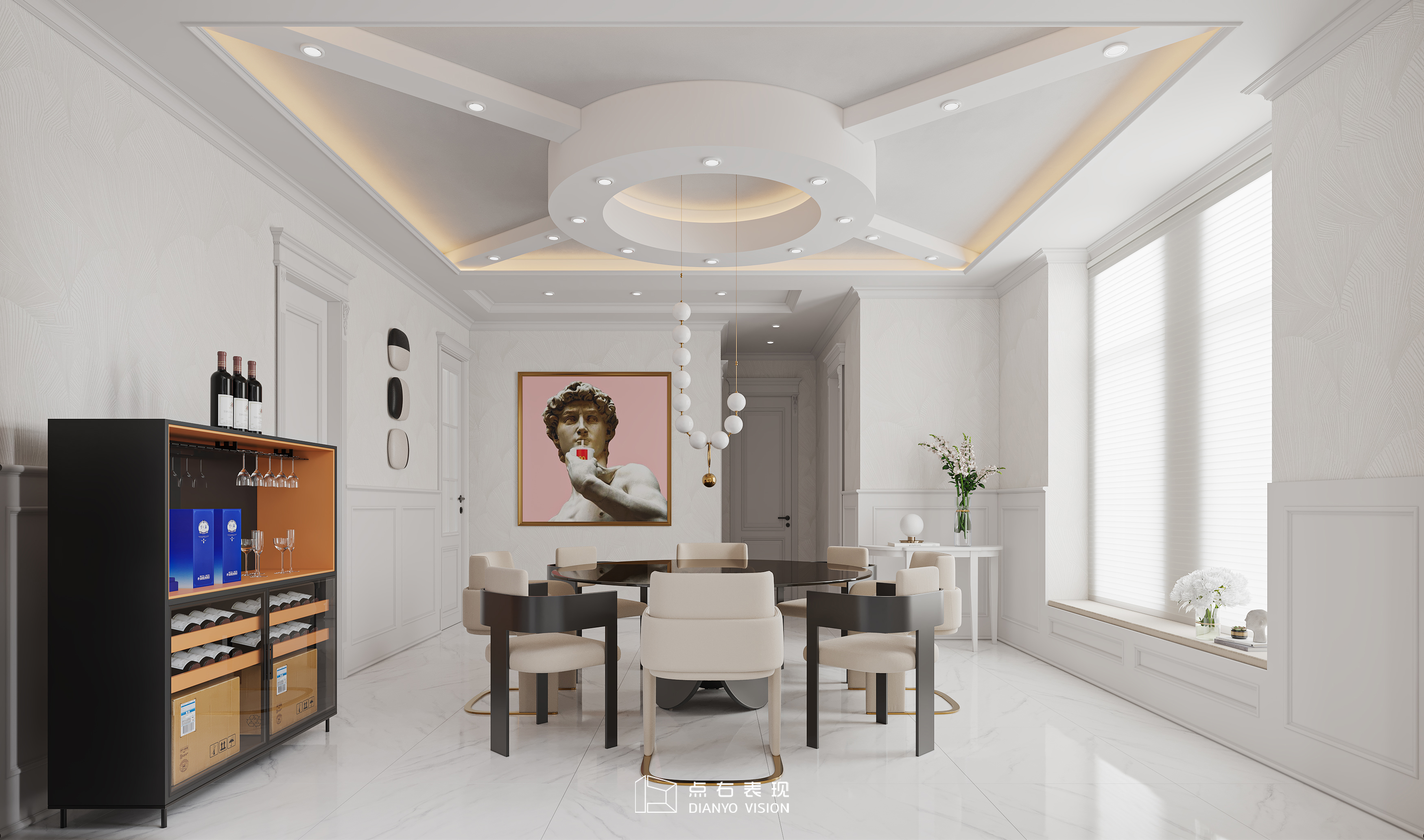 轻法式风格设计丨点右效果图表现-2