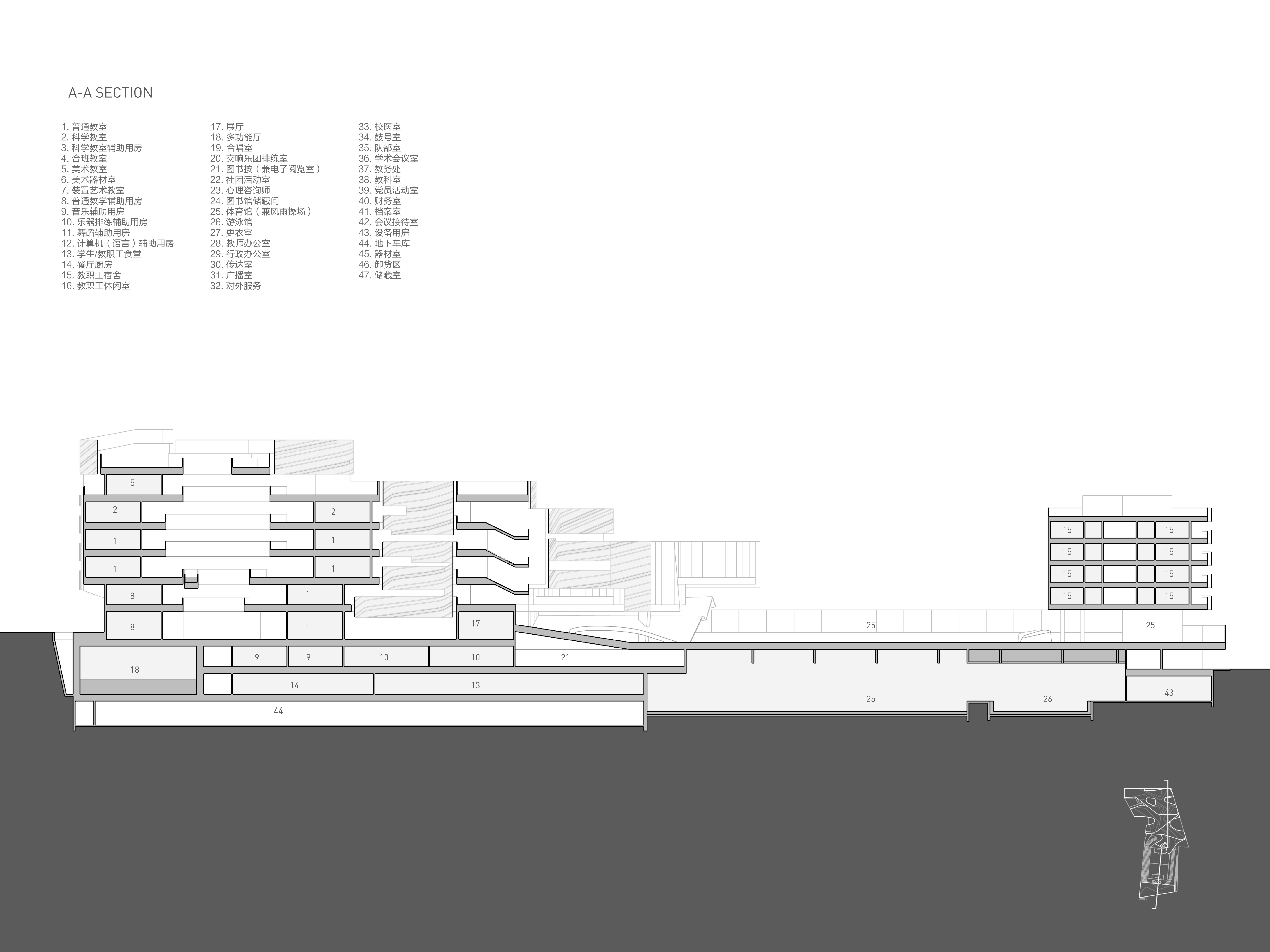 在建方案 | 城市里的梯田校园：深圳翠竹外国语学校 / Link-Arc建筑事务所-34