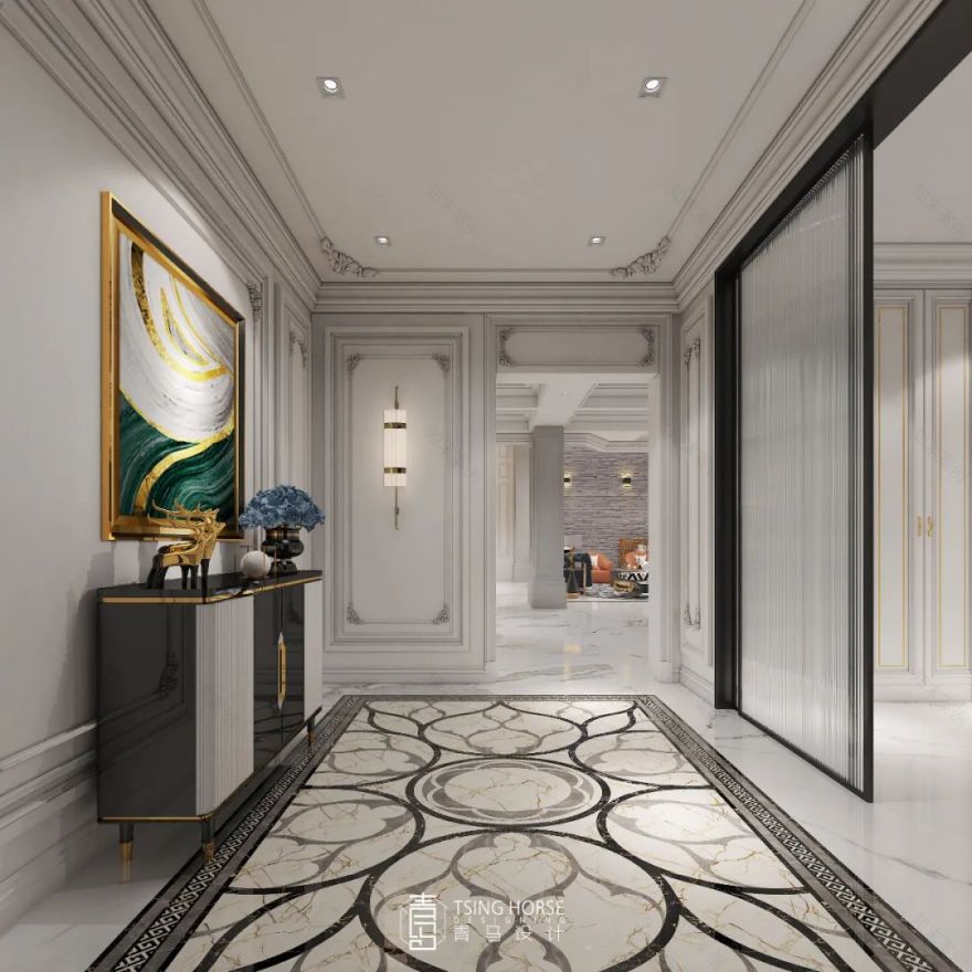 御河上院轻奢格调 | 王清玉 400㎡联排下叠设计-39