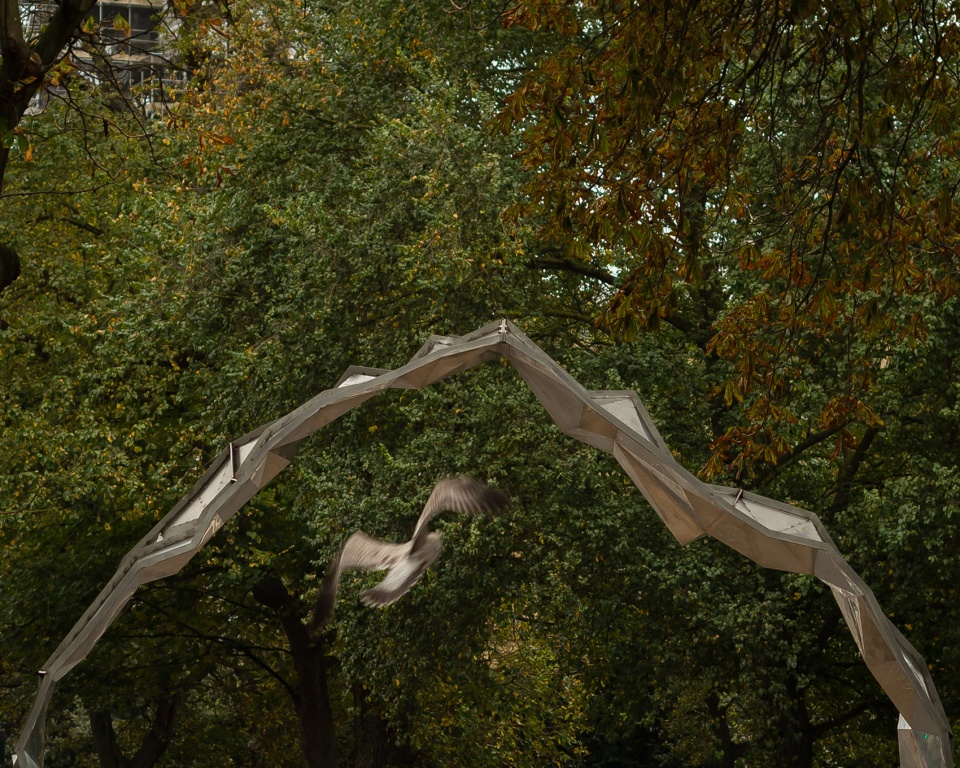 英国公园“偶然事件”拱门设计,历史人物穿孔唤起时空对话-3