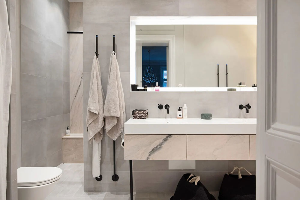 瑞典斯德哥尔摩古典与现代融合的宽敞公寓-16