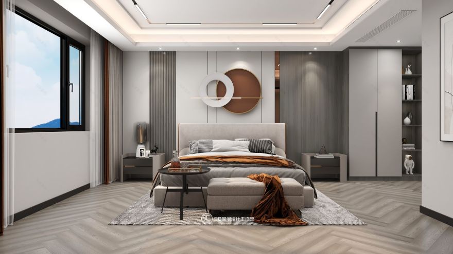 189㎡轻奢复式住宅设计丨90 空间设计-35