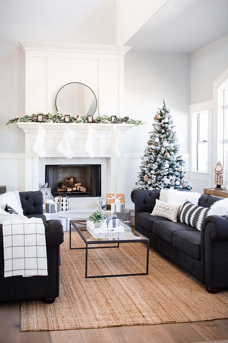 德州自然风白色圣诞家居设计-4