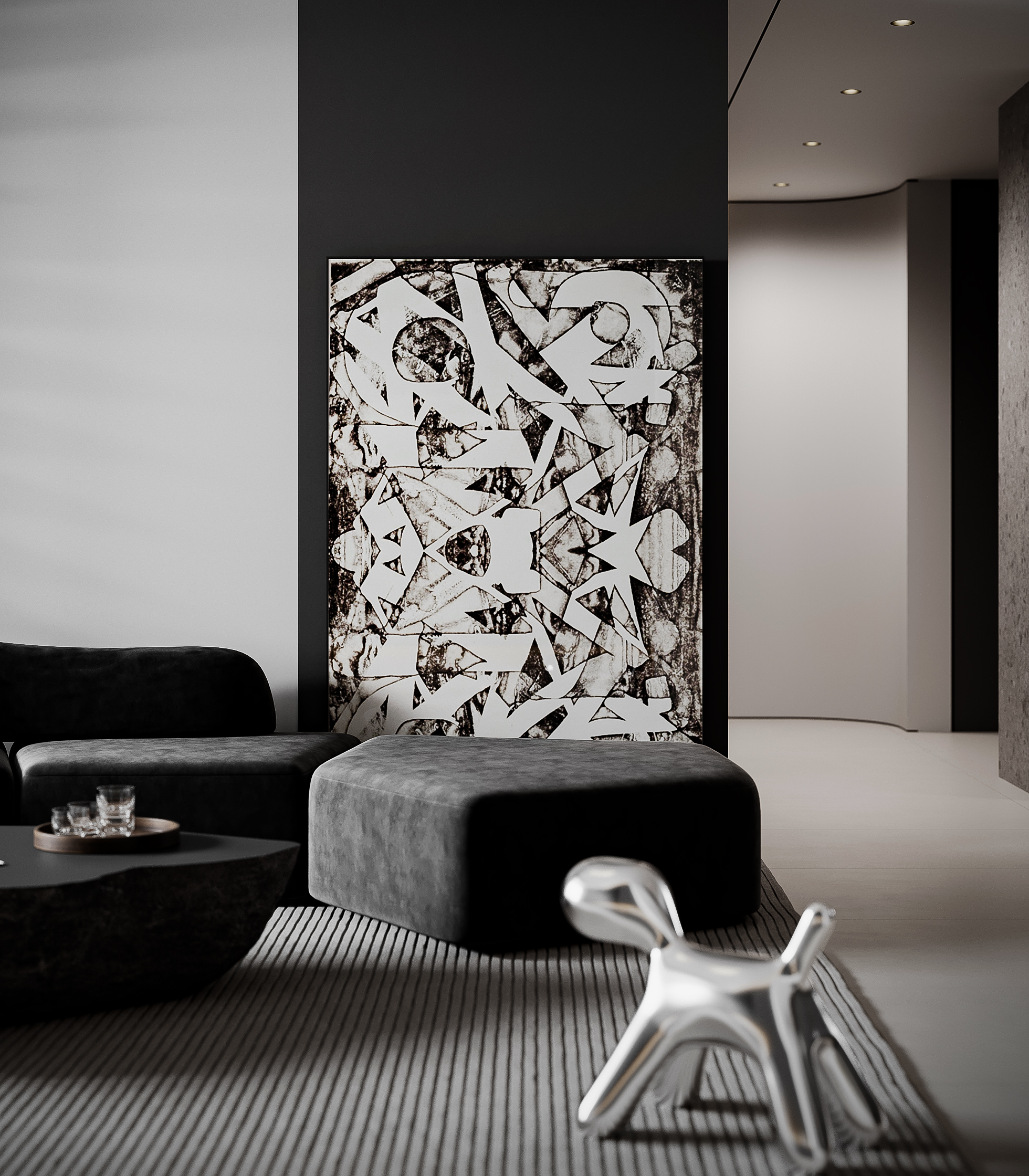 暗黑风客厅设计丨Wudc-9