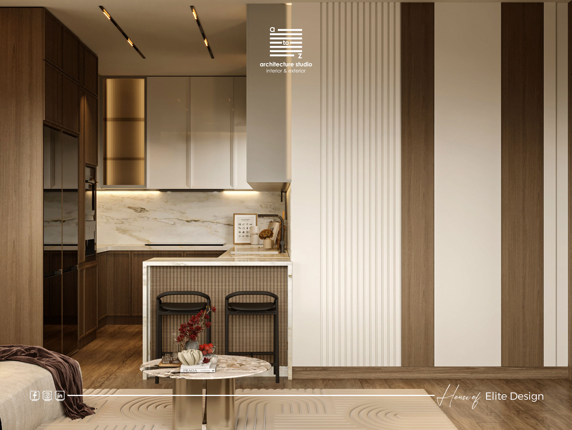 奢华生活 + 厨房

注：原内容 Lu·ury 推测是 Luxury 的拼写错误，这里按 Luxury 来翻译 丨埃及丨A2Z Architects™-10