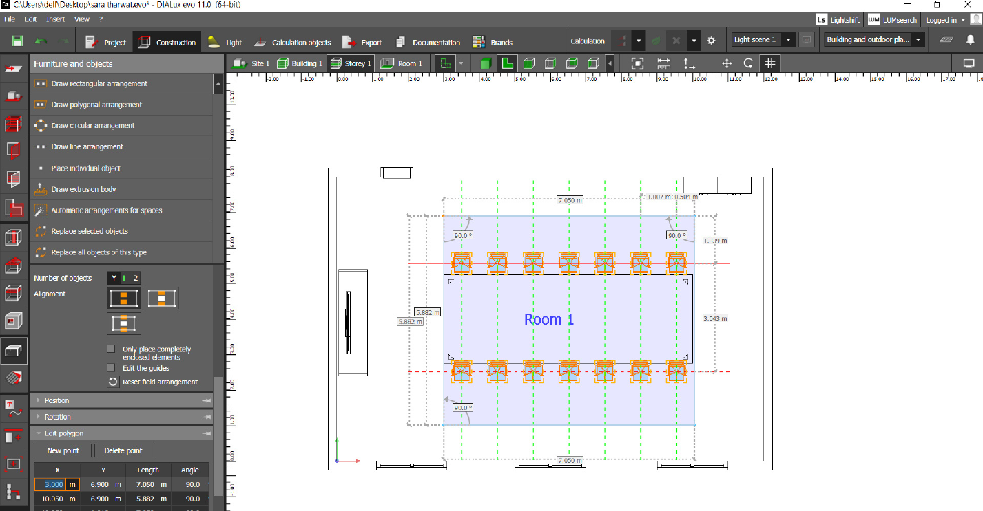 Meeting room Lighting Calculation Using Dialux-4
