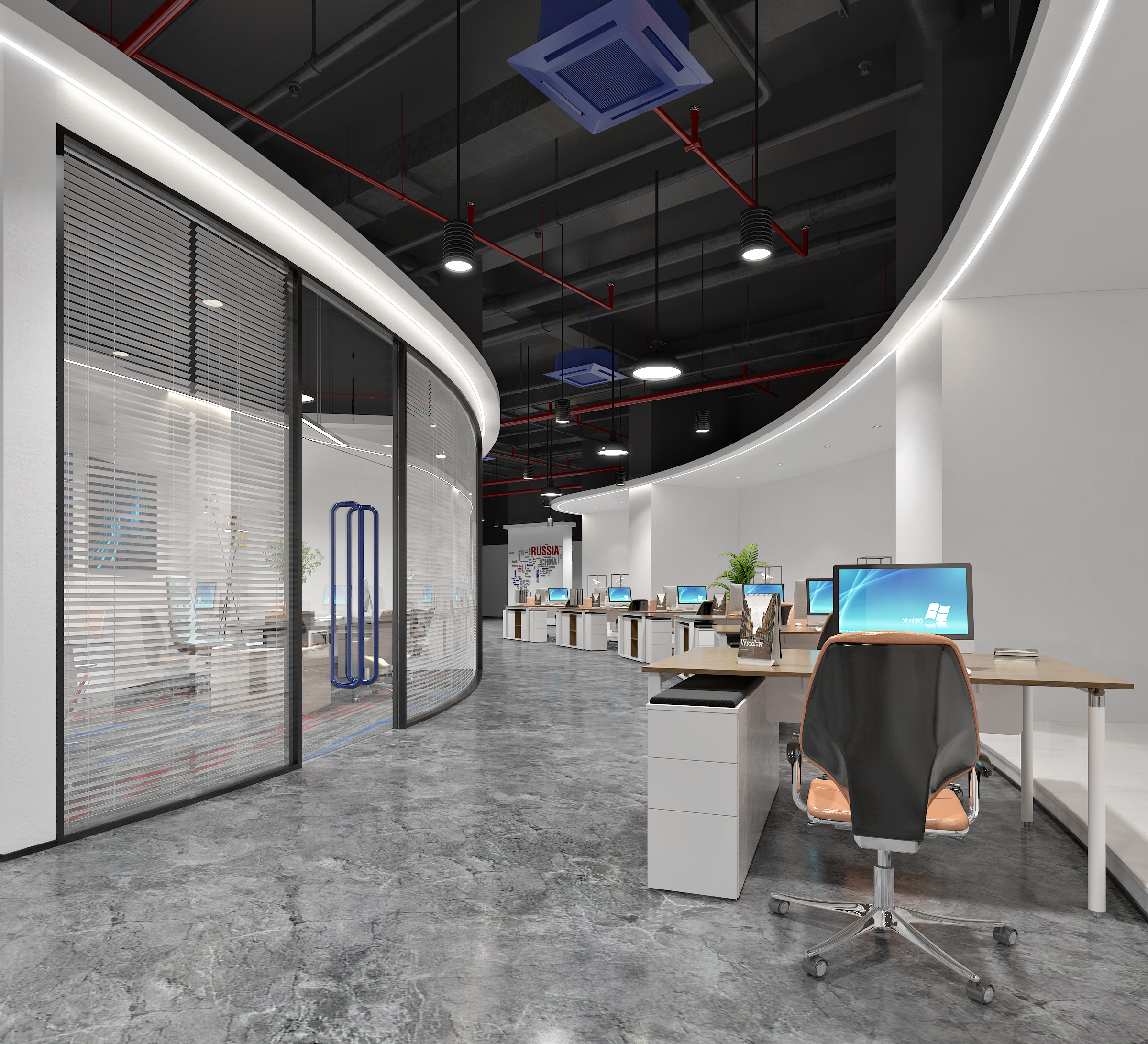 双汇电商办公室装修设计案例-5