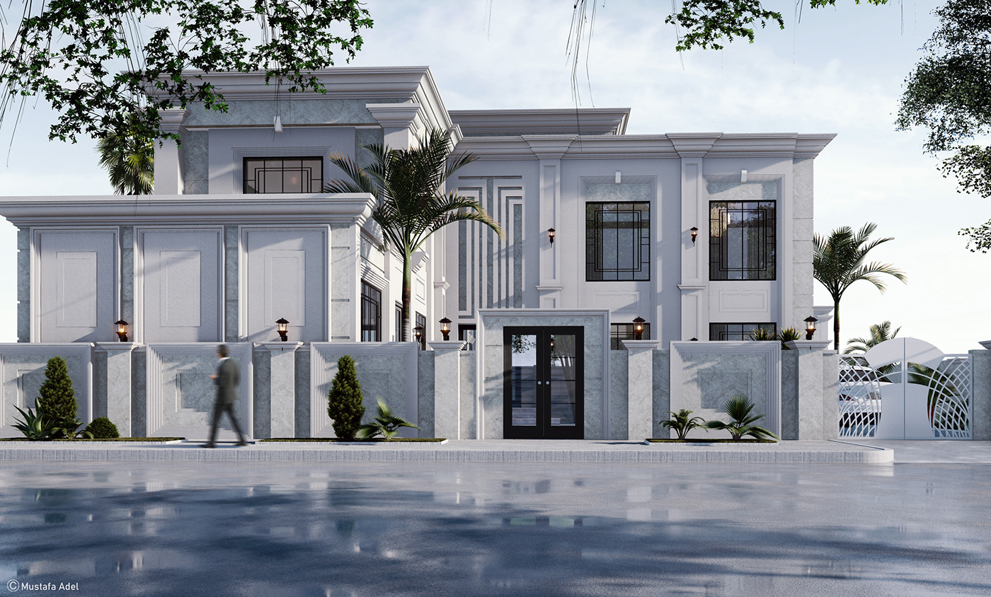 Anastasiya Gushchina丨别墅建筑丨"New Calssic Villa" in KSA-8