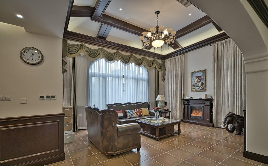 美式家居典范 | 原木浪漫,三客厅设计-18