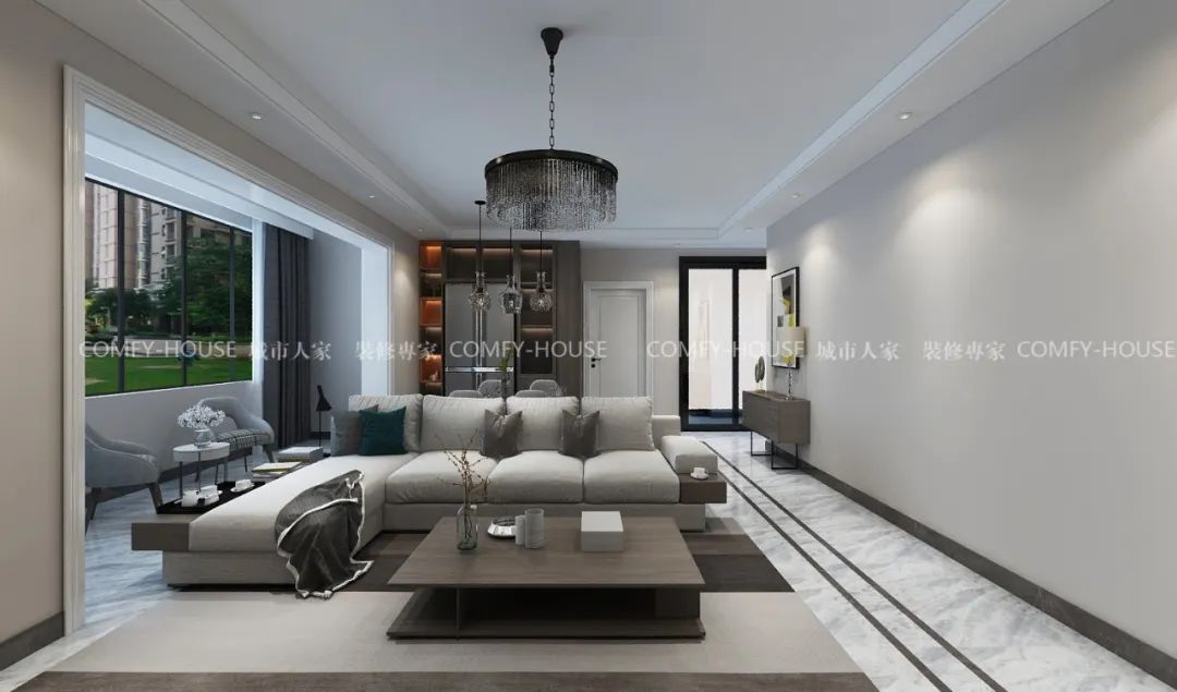 135㎡现代简约,轻松自在的艺术生活-6