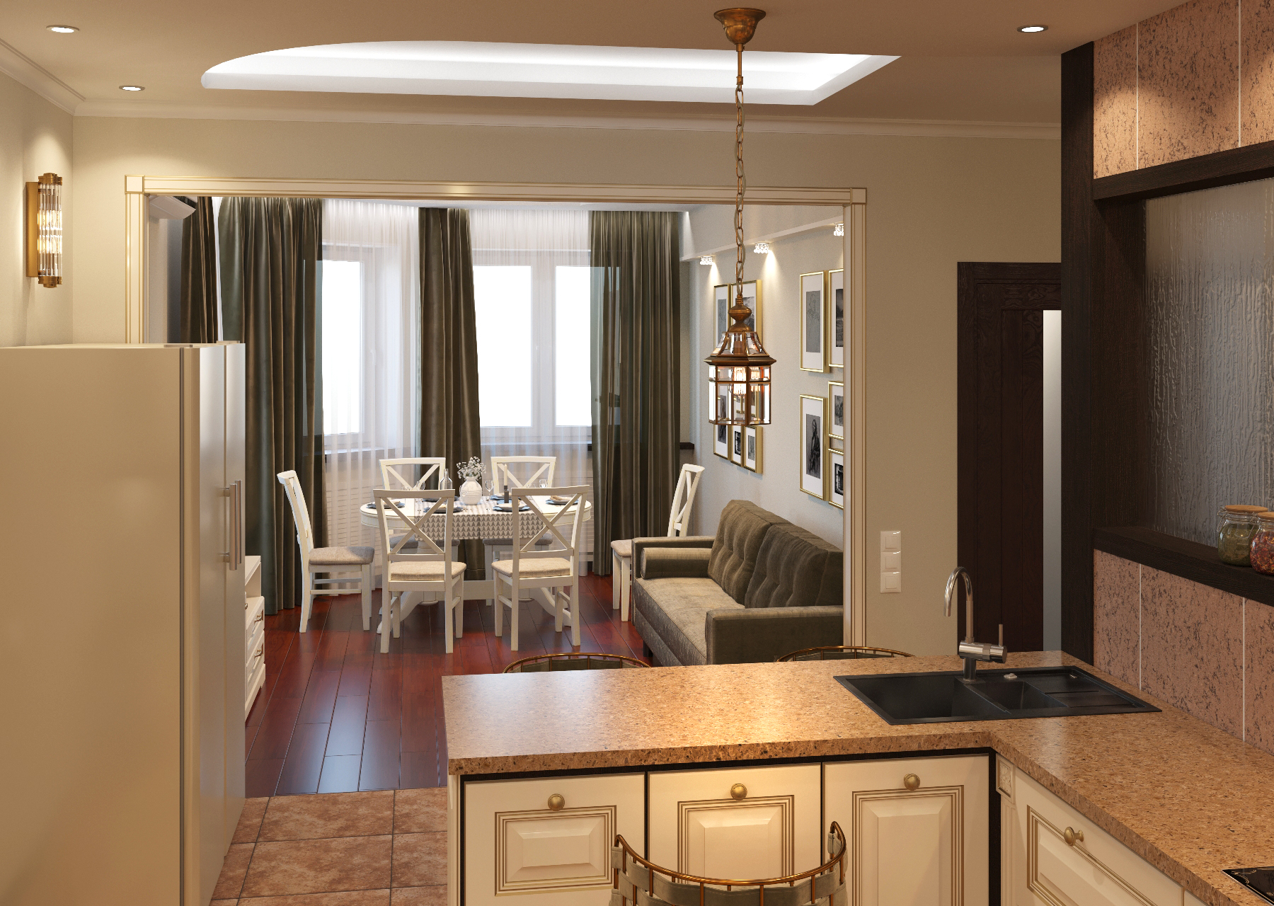 莫斯科西北部 200 平公寓室内设计丨俄罗斯莫斯科-5