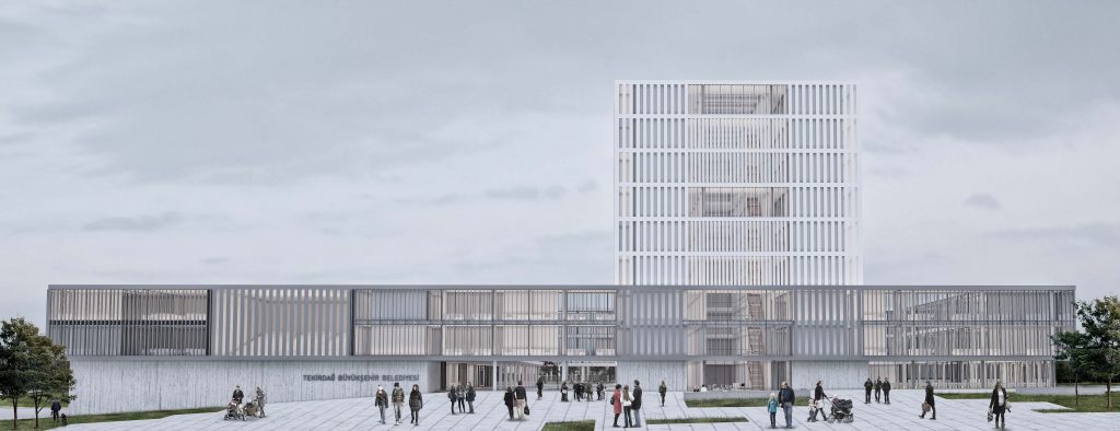 1. Ödül, Tekirdağ Büyükşehir Belediyesi Hizmet Binası ve Çevresi Mimari Proje Yarışması - Arkitera-21