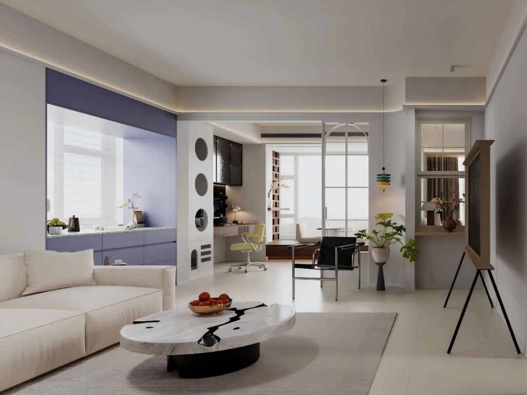 83m²色彩几何，演绎小宅的秩序与浪漫-14