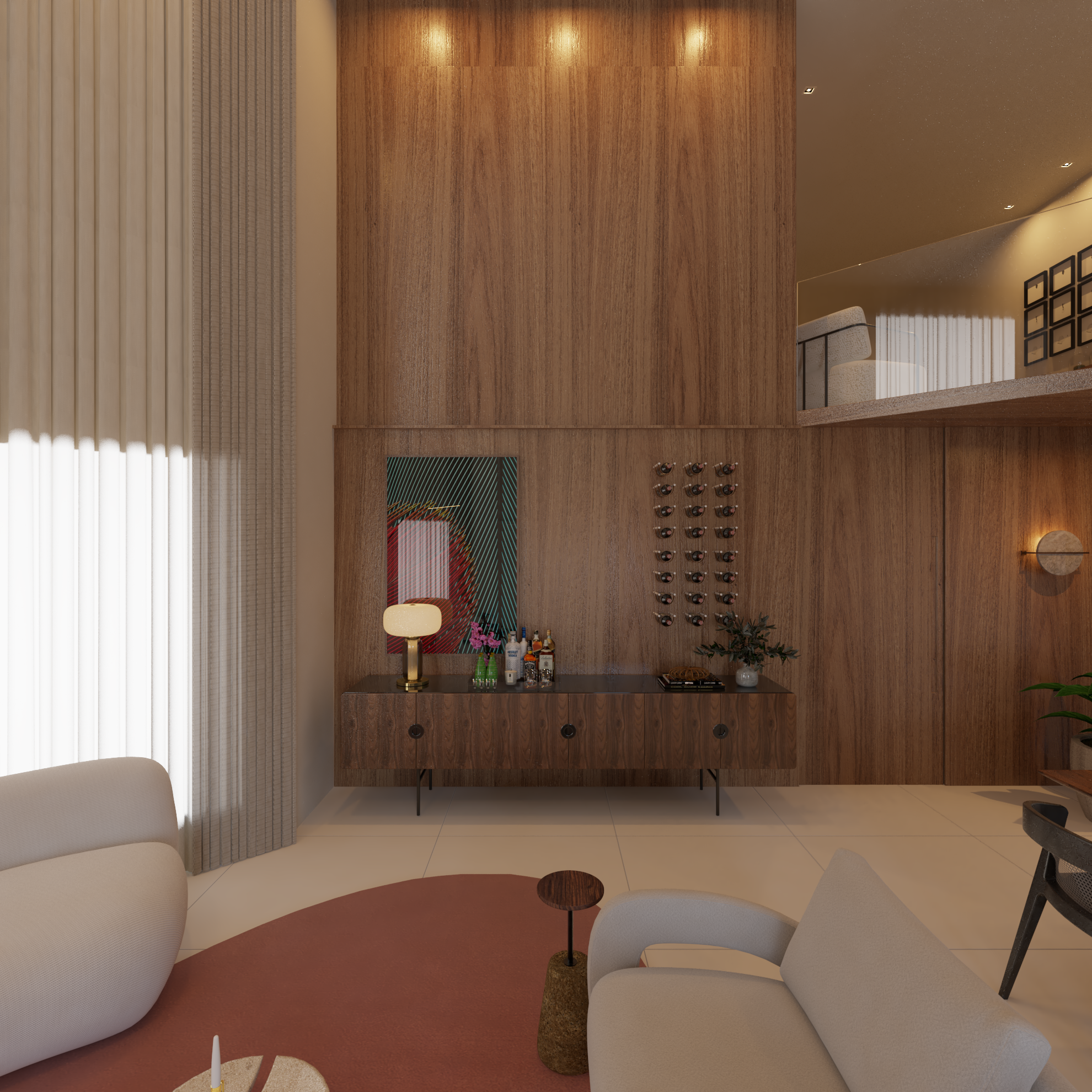 带双踢脚线的客厅设计-10