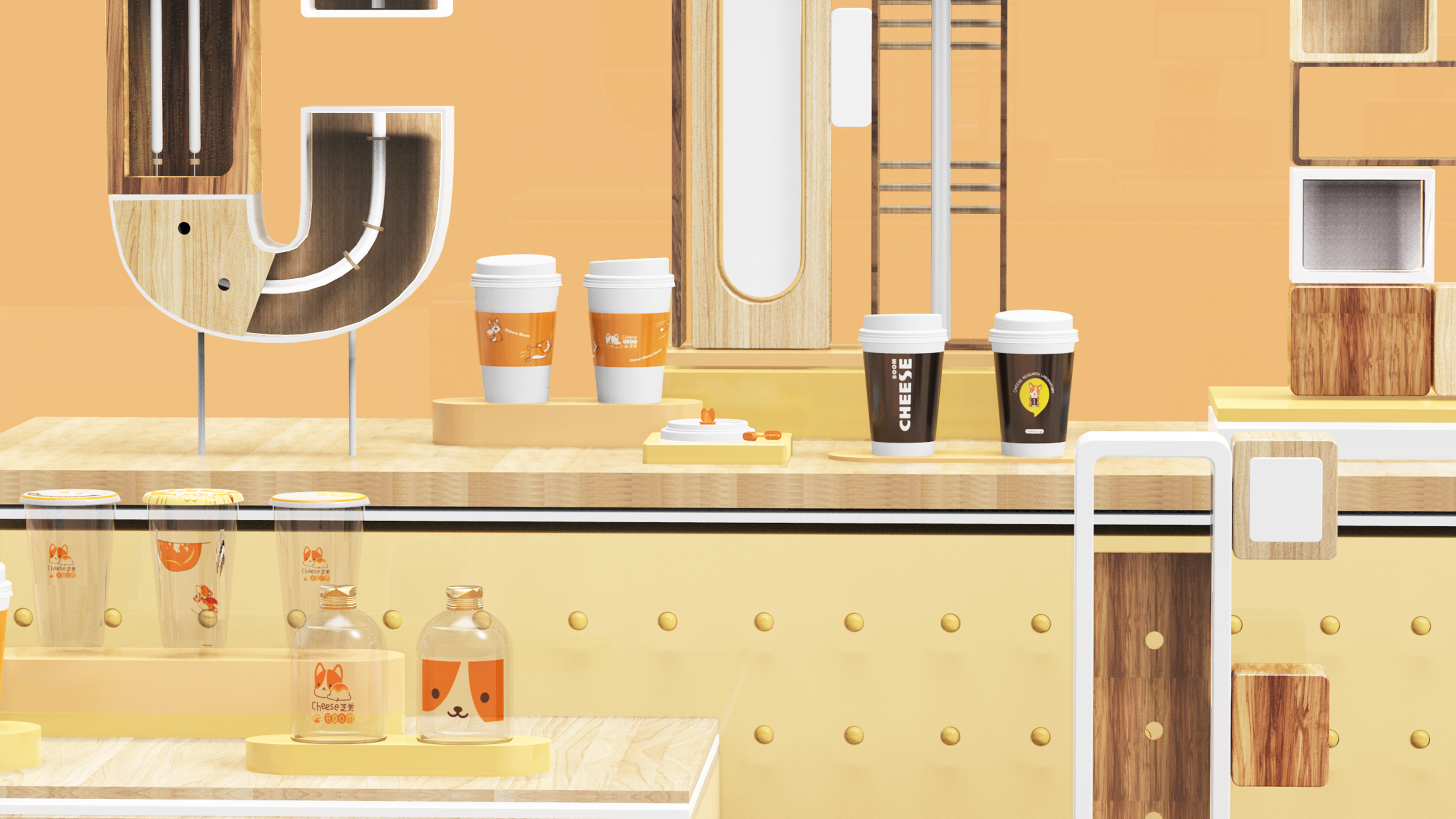妙集 x 芝觉 奶酪包装设计店面空间设计-4