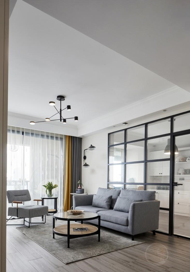 薄荷夏日,书柜壁炉打造清雅空间-4