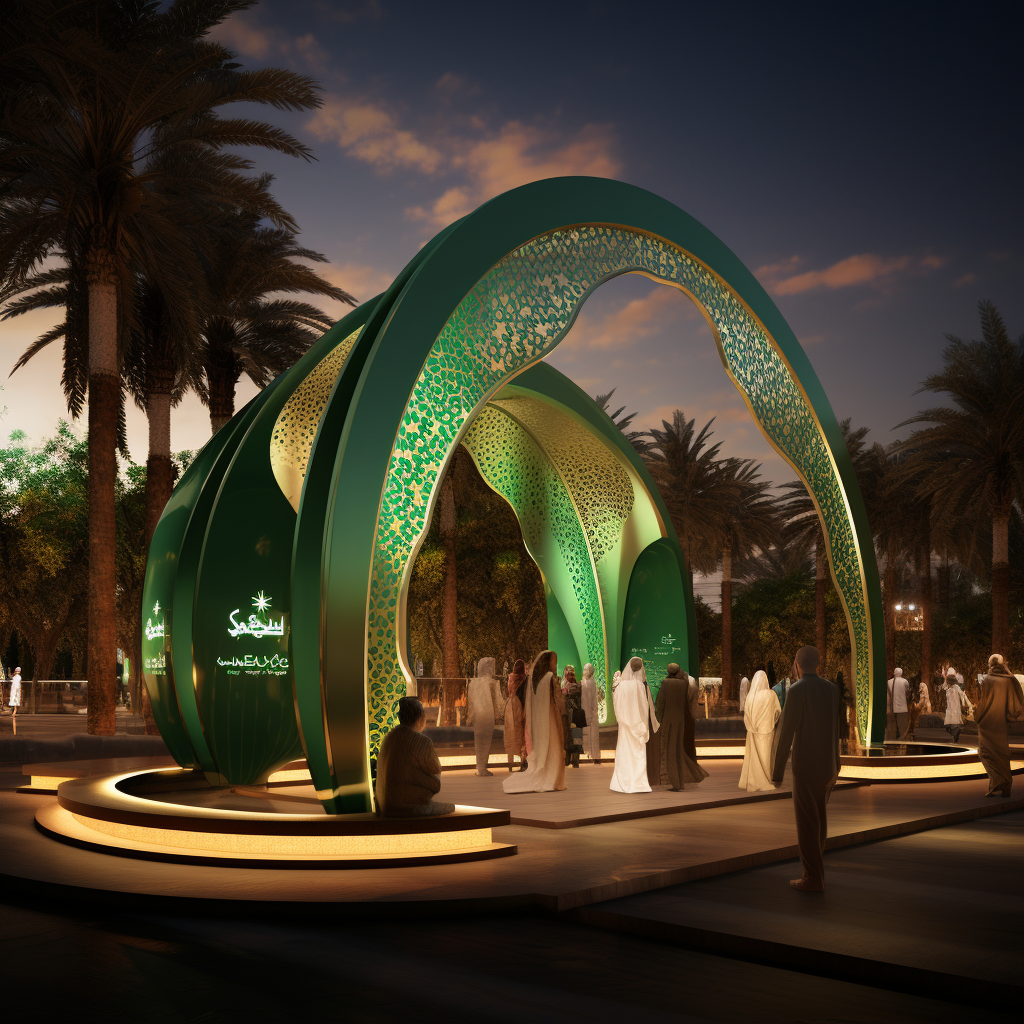 AI-design outdoor stand for Hajj and Umrah tourism-2