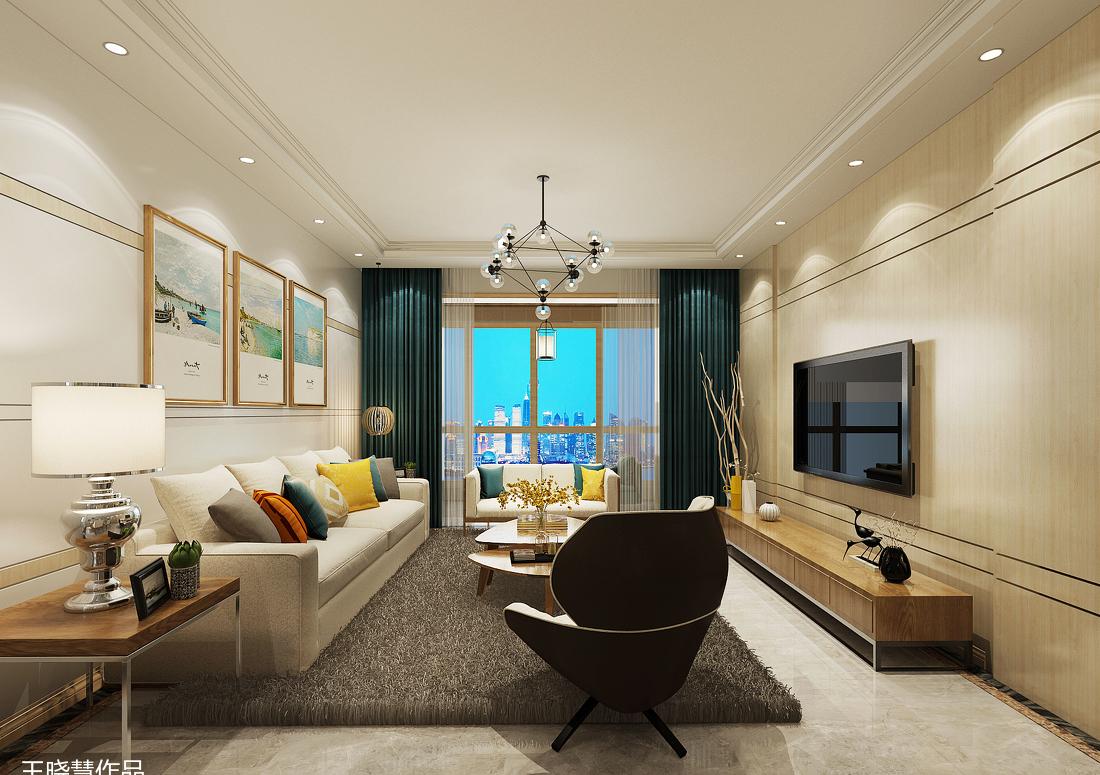 
简约北欧隐形门木纹电视墙隐形门卧室 -0