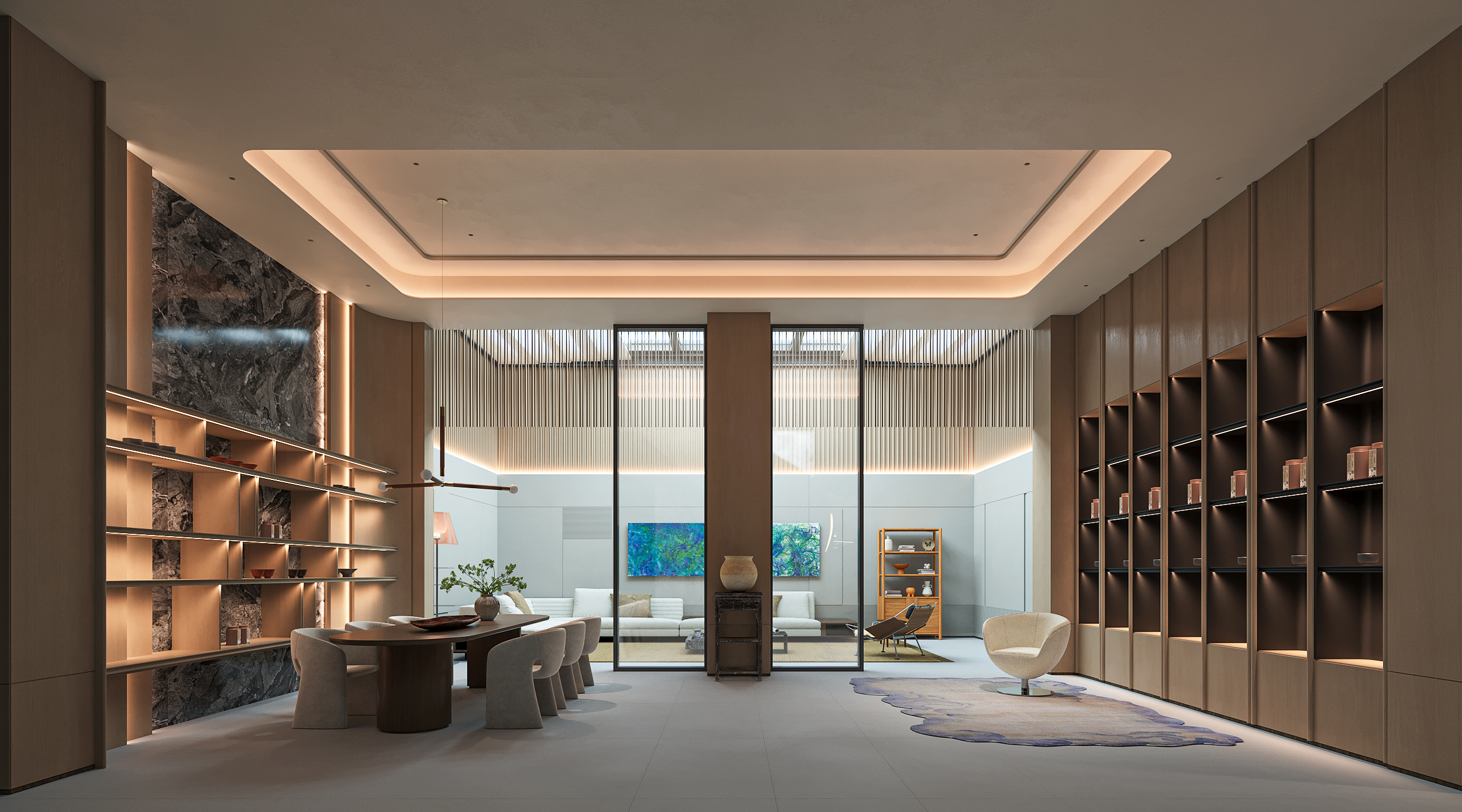 现代挑空别墅——佐尚视觉-5