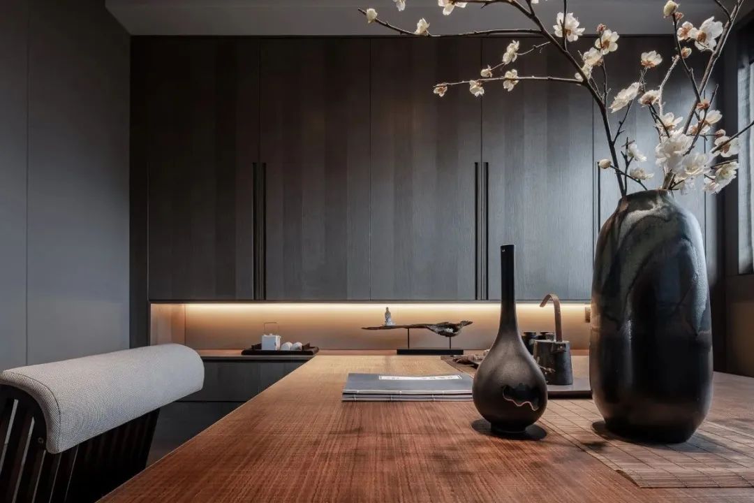 银川万科翡翠公园上叠别墅样板间——现代中式风格演绎-12