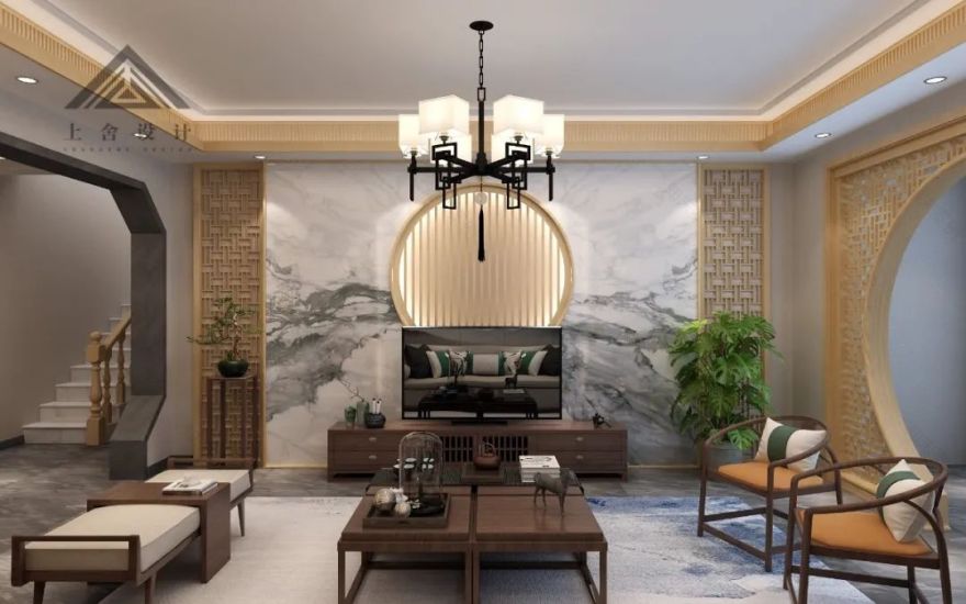 新中式风格匠园复式设计,演绎传统与现代的完美融合-12