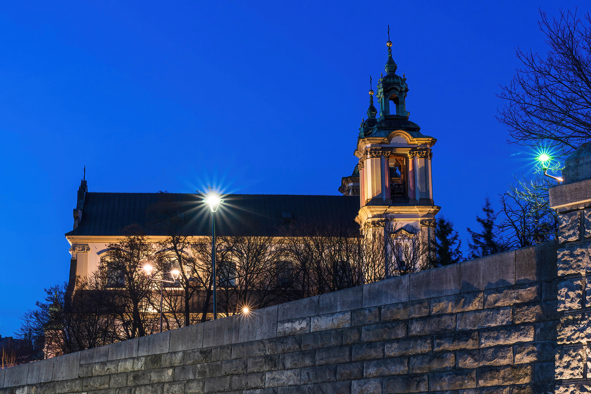 Different faces of the Church on Skałka in Krakow-7