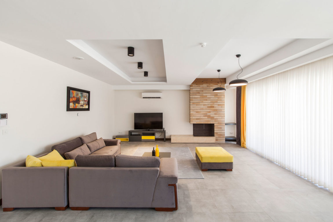 伊朗 Damavand 镇黄色调极简主义住宅设计-18