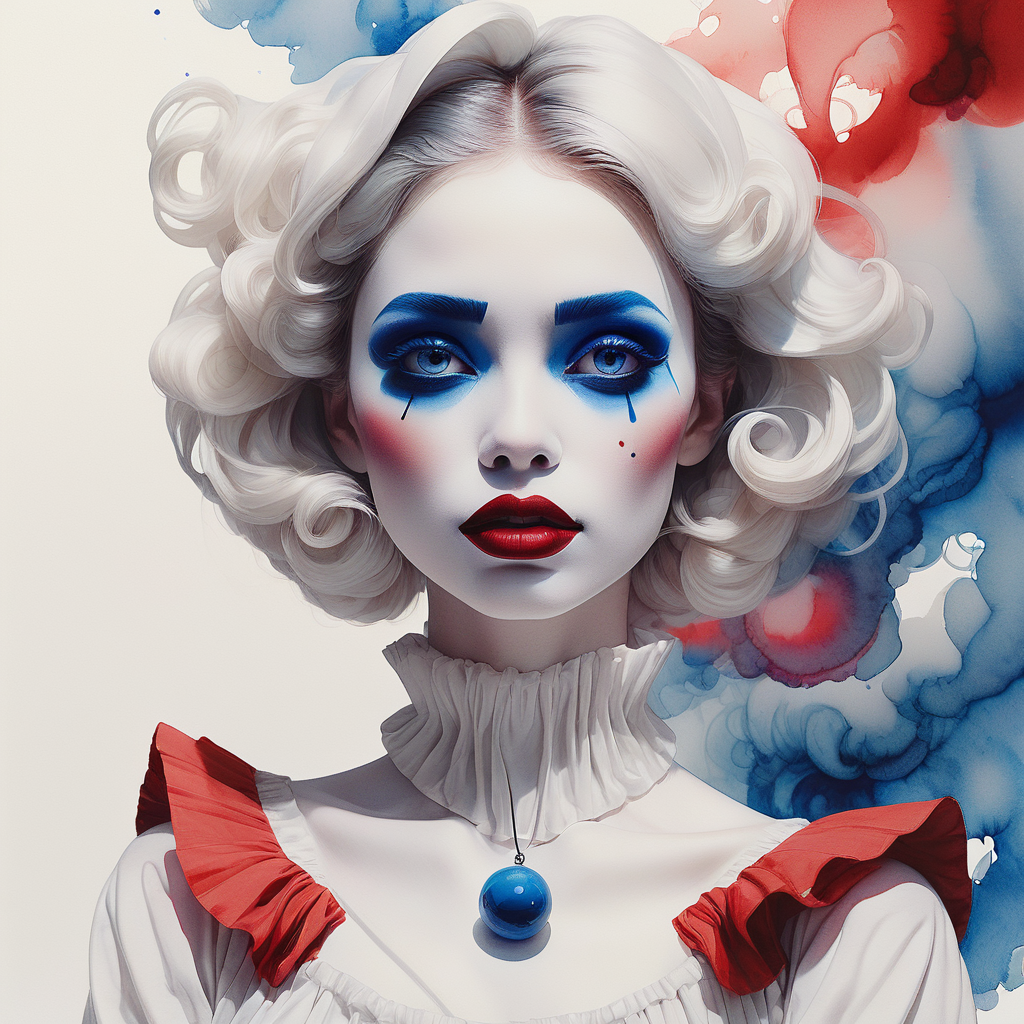 一个女人皮埃罗人工智能艺术丨Öskar Design Öskar-8