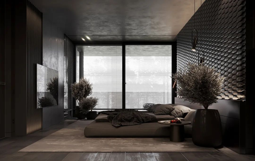 深色系卧室设计-5