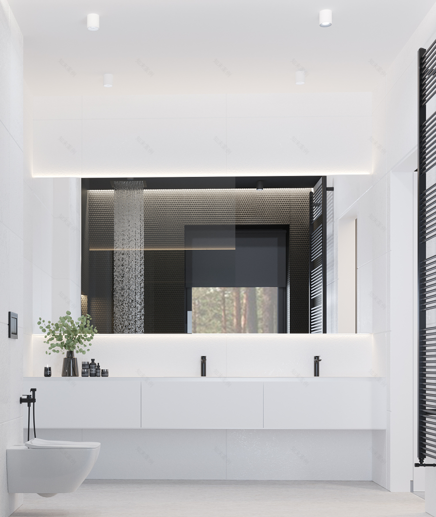 黑色版房屋室内装饰丨Golub Architects-33