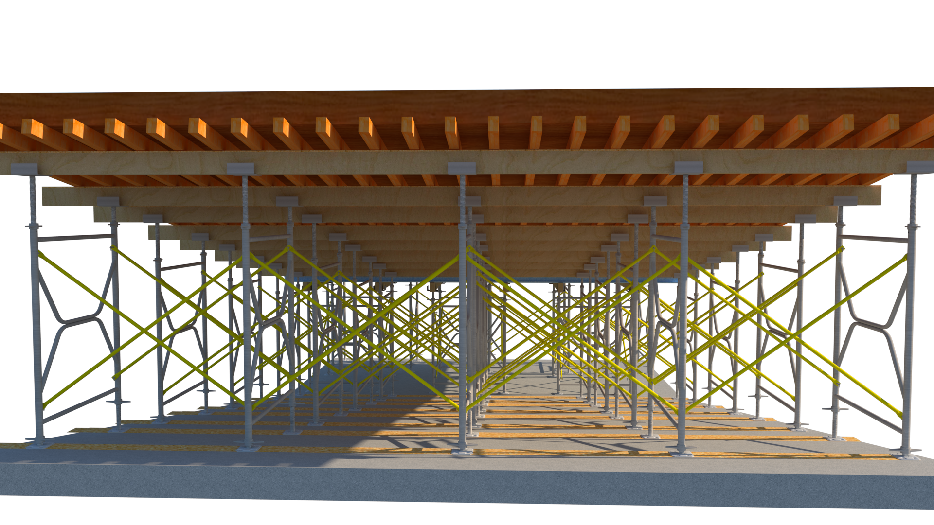 Falsework Acrow V-shore Frame and LVL Main & secondary-31