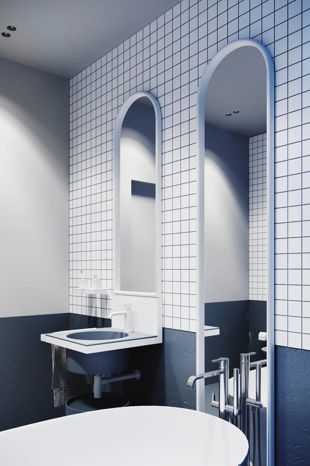 基辅黑白灰禁欲系家居,Anastasiia Reznichenko 现代设计典范-44