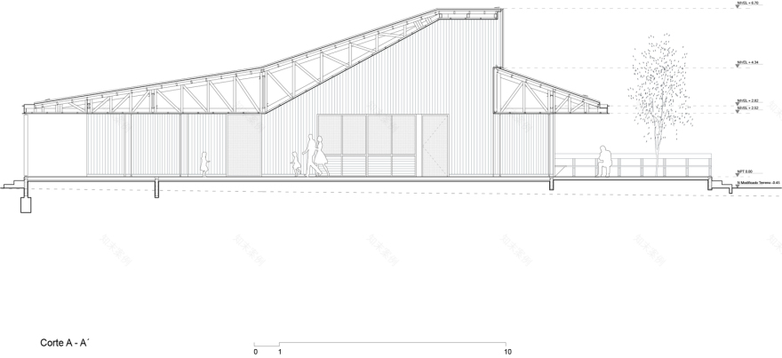 智利 Melirrehue 乡村学校 · 多功能中央庭院设计-29