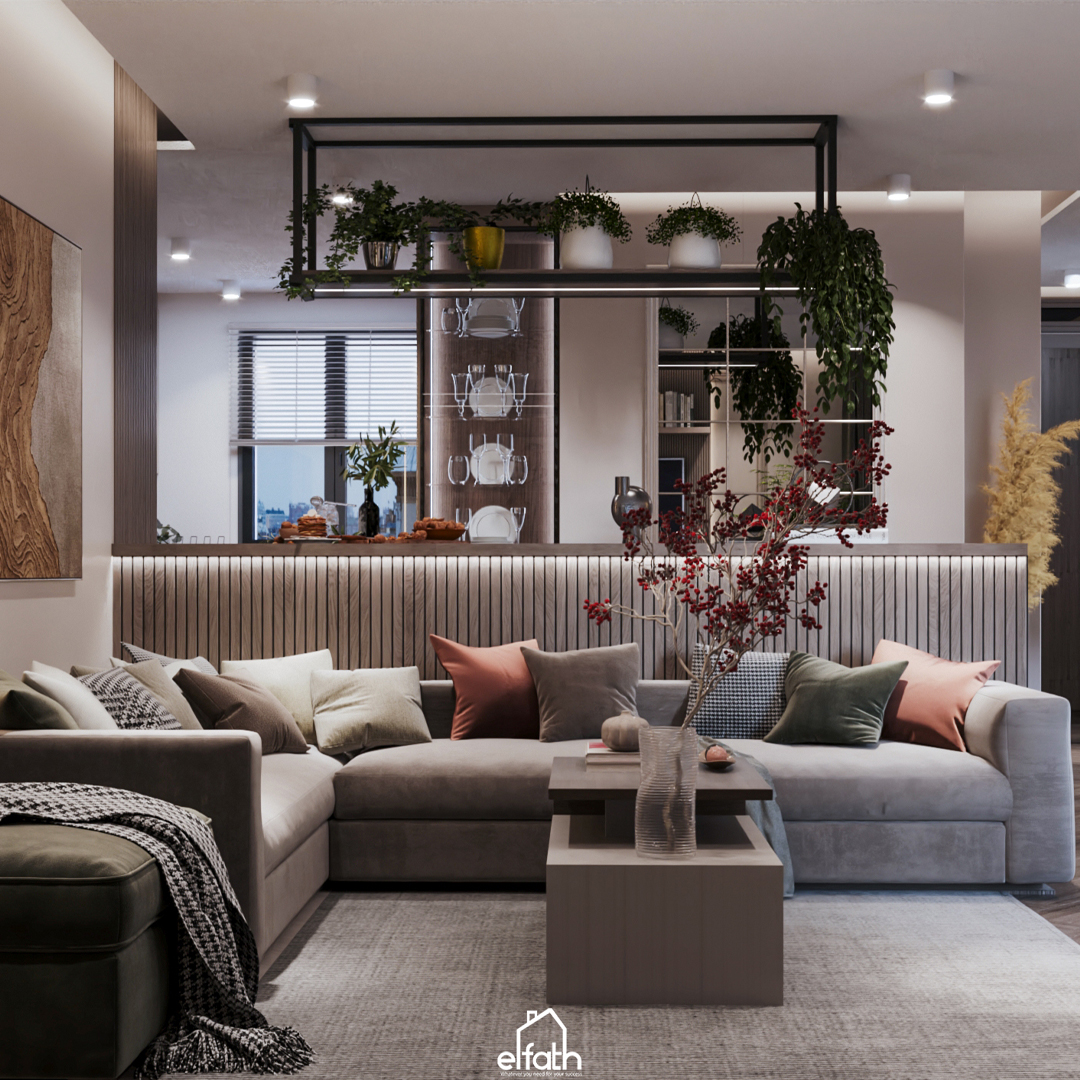 Modern Recepation with open kitchen and balcony-0