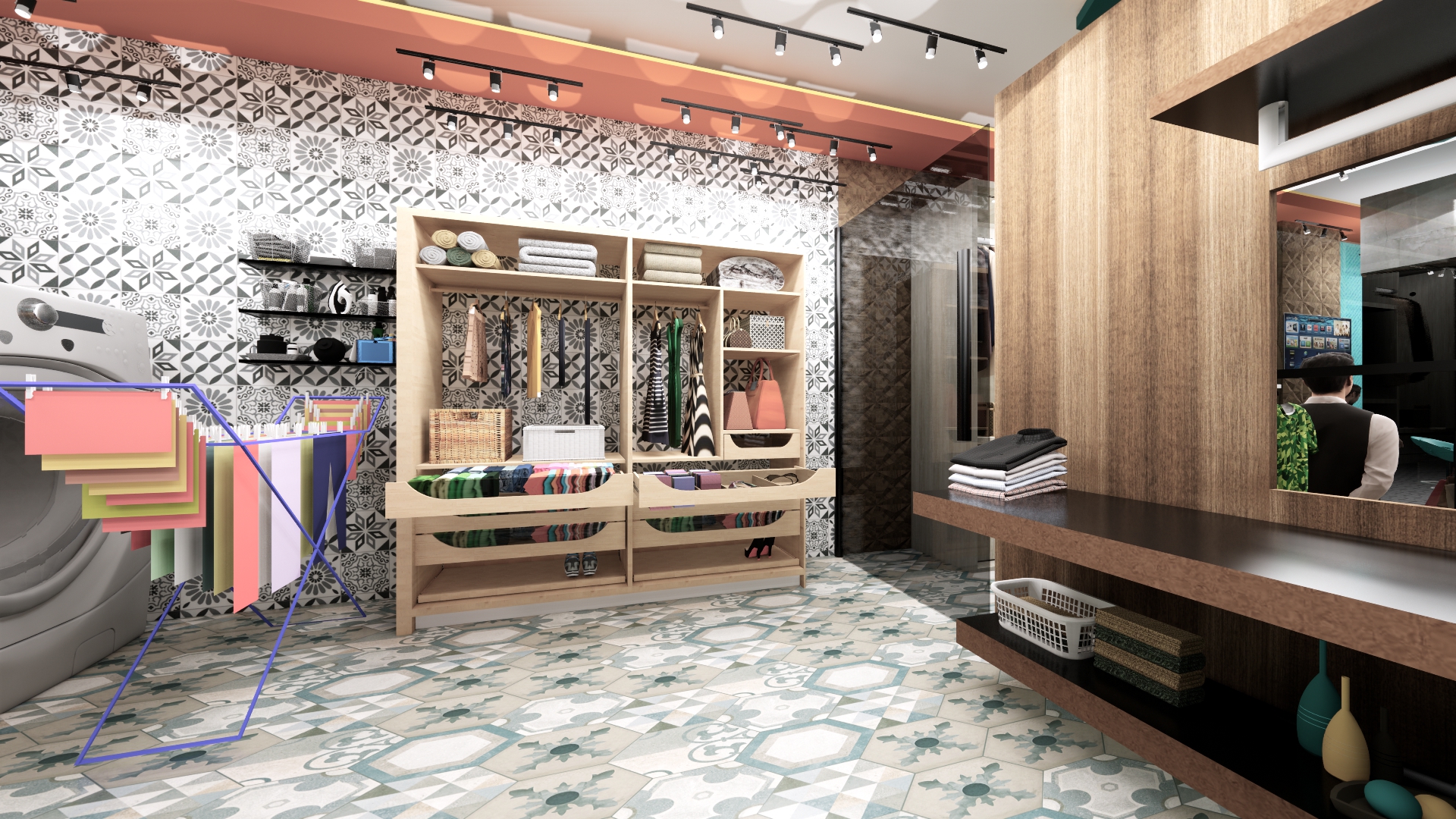 تصميم داخلي وخارجي لمغسله في الكويت-0