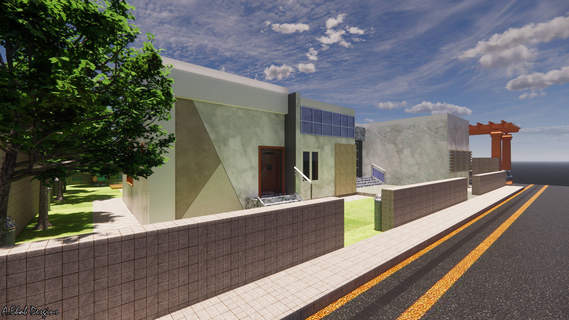An Exterior Design for a modern villa.. Hope u Like It-1