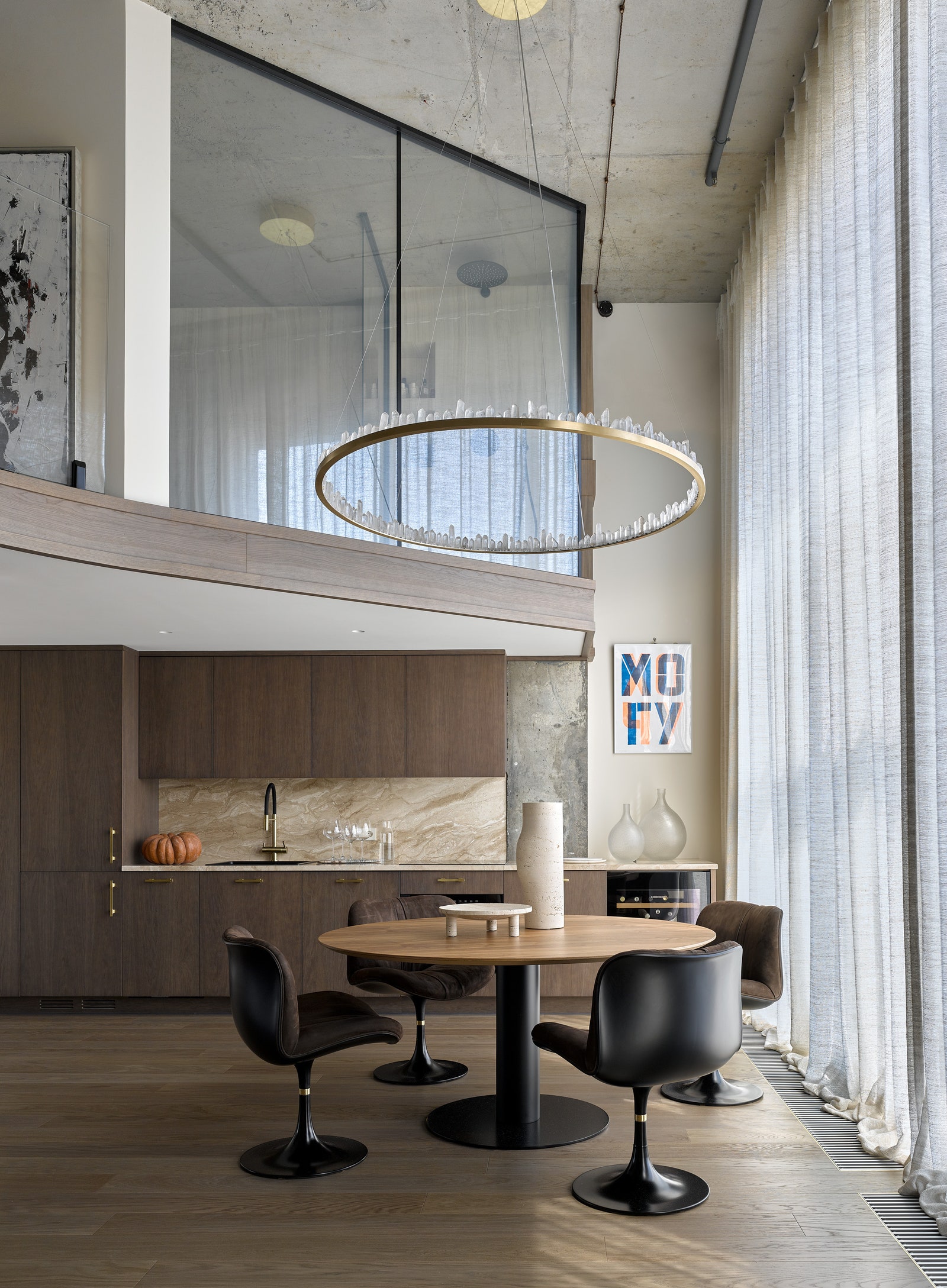 两层全景窗公寓设计丨俄罗斯莫斯科丨Ольга Трейвас和Ариана Ахмад-7