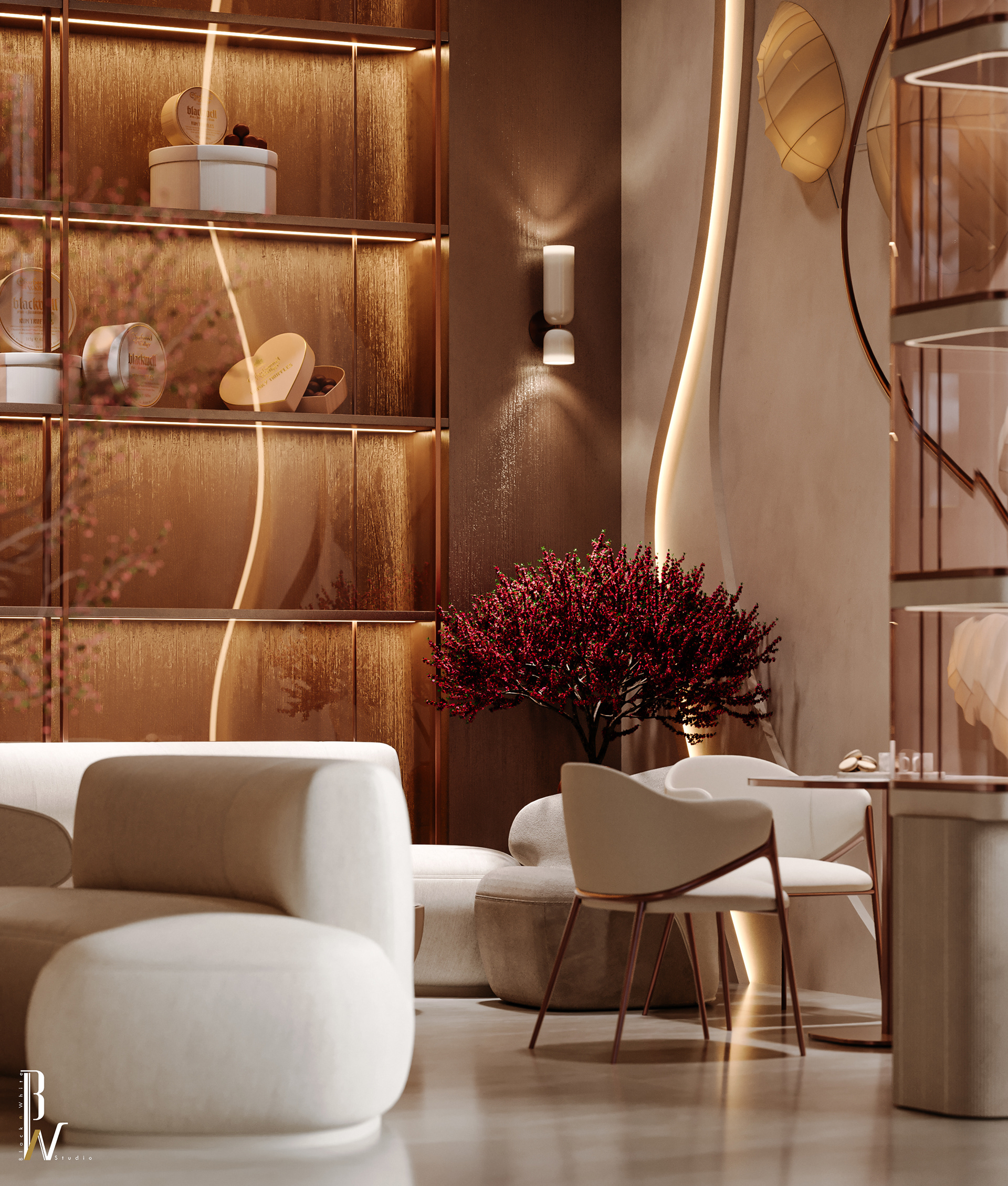 露芮巧克力咖啡馆丨沙特阿拉伯丨Black N White studio-4