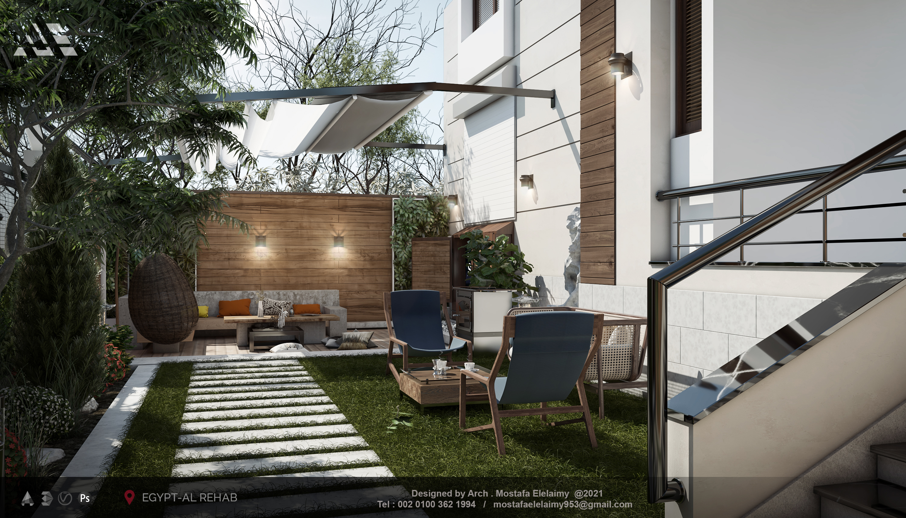 别墅花园景观丨Egypt丨Arch. MOSTAFA ELELAIMY-8