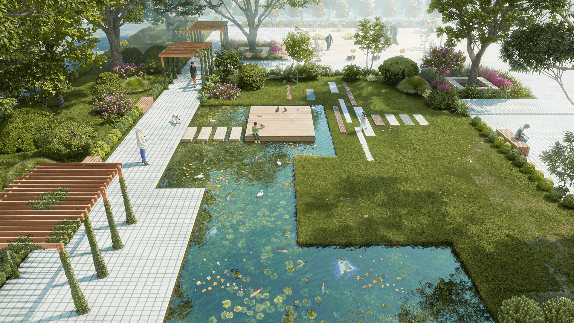 后工业公园渲染丨LUMION 课程学生-3